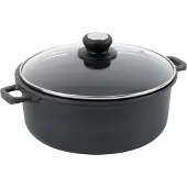 De Buyer Casserole À Rôti De Avec Couvercle En Verre Choc Extreme Ø 28 Cm