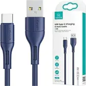 Usams Kabel U68 Usb-C 2A Fast Charge1M Niebieski/Blue Sj501Usb03 (Us-Sj501)