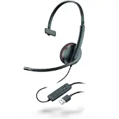 HP Poly POLY Blackwire C3210 Casque Avec fil Arceau Appels/Musique USB Type-A Noir, Rouge