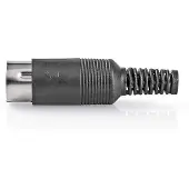 Nedis Connecteur Mâle Din Droit En Pvc Nickelé à Visser Pour Entrée De Câble 6 Mm