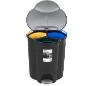 Curver Poubelle triple à pédale 40 l