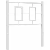 vidaXL Tête de lit de rechange en métal blanc 75 cm