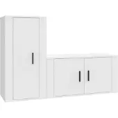 vidaXL Ensemble de meuble TV 2 pièces blanc en bois composite
