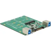 DeLOCK Converter SATA - USB 3.1 type B socket> M.2 - mSATA slot Contrôleur de stockage mSATA, M.2 M.2 Card - mSATA SATA 3Gb-s,…