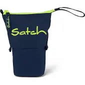 Satch trousse à crayons sac d’accessoires Pencil Slider Toxic Yellow bleu marine