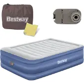 Bestway Matelas gonflable pour deux personnes avec pompe électrique 203 x 152 x 61 cm 67690