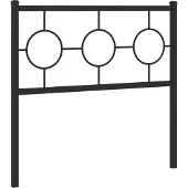 vidaXL Tête de lit de rechange en métal noir 90 cm