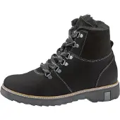Waldlaufer Hitomi 15 : Bottines noires pour femmes, modèle lacets, style décontracté