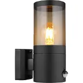 Globo Lampe extérieure noire Xeloo avec capteur