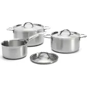 De Buyer Alchimy 3601.06 Ensemble de casseroles 3 pièces avec couvercle