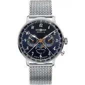 Zeppelin 7036M-3 Hindenburg LZ129 Montre homme phase de lune 40mm 3ATM