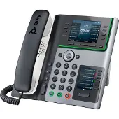 Poly Téléphone IP Edge E450 et compatible PoE, téléphone IP, noir, combiné filaire, 8 lignes, IPS, 8,89 cm (3,5")