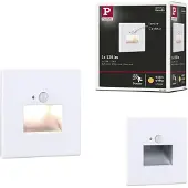 Paulmann Edge LED Applique murale encastrée Lot de 1 Blanc mat avec capteur PIR