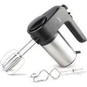 Schaefer Mixeur à main 400 watts - Batteur à main avec 6 vitesses plus touche turbo + 2 crochets à pétrir + 2 fouets en inox