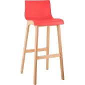 CLP Tabouret de bar Hoover Natura piètement 4 pieds