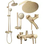 REA Kit de Douche Luis Brush Gold