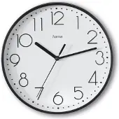 Hama Horloge murale Salina diamètre 22 cm noir