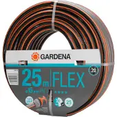 Gardena Tuyau d'arrosage Comfort FLEX, , 25 bar, résistant aux UV et au gel, 15 mm x 25 m, noir / orange