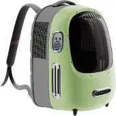 Petkit Breezy 2 Sac à Dos de Transport Intelligent pour Chats Vert, Sac à Dos Ventilé