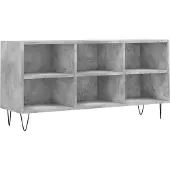 vidaXL Armoire TV gris béton 103,5x30x50 cm Bois composite