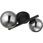 Globo Lighting Applique murale noire Riha 2 lumières