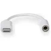 Nedis Adaptateur Lightning | Apple Lightning, 8 broches | 3,5 mm Femelle | Nickelé | 0,10 m | Rond | PVC