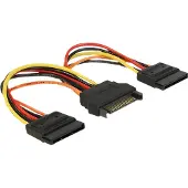 DeLOCK Stromkabel SATA 15Pin -> 2x SATA 15Pin St/Bu 0.15m