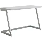 Wohnling Bureau "Anshan" en Plateau : MDF laqué Piétement : fer chromé en blanc. Dimensions (L/H/P) 120x76x55 cm