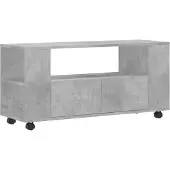 vidaXL Armoire TV gris béton 102x34,5x43 cm Bois composite