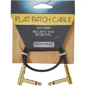 Rockboard Flat Patch Cable Gold 30 cm coudé - Câble patch coudé