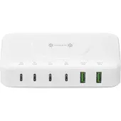 4smarts Station de recharge 7W1 100W avec recharge sans fil Blanc/Blanc 540570