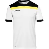 Uhlsport Football Offense 23 Goalkeeper Set Enfants Ensemble de gardien de but Maillot manches courtes Short blanc noir jaune Gr 128