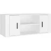 vidaXL Armoire TV blanche 100x35x40 cm Bois composite