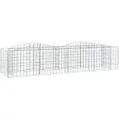 vidaXL Gabion haut-relief avec arche haute 200x50x50 cm Fer galvanisé
