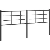 vidaXL Tête de lit en métal noir 180 cm