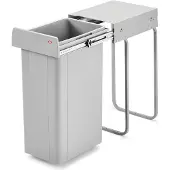 NABER NaberSingle 30 DT. Collecteur de déchets, gris alu (32 litres), hauteur 570 - Poubelle