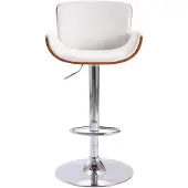 vidaXL Tabouret de bar blanc similicuir