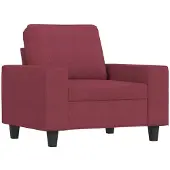 vidaXL Fauteuil vin rouge 60 cm Tissu
