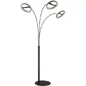 Globo Lampadaire de conception Della Noir à 3 lumières