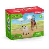 Schleich Farm World 42577 Team Roping avec cowgirl