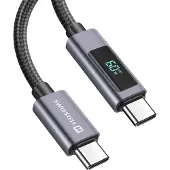 Swissten , Câble USB-C vers USB-C 3A 60W PD 1 m, noir