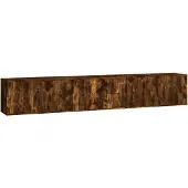 vidaXL Armoires murales TV 3 pcs. Chêne fumé 80x34,5x40 cm