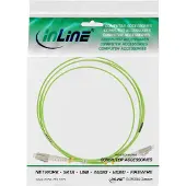 InLine - Cordon de raccordement - LC multi-mode (M) pour LC multi-mode (M) - 5 m - fibre optique - duplex - 50 / 125 microns - OM5 - sans halogène - vert