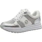 Tamaris Baskets basses argent / blanc