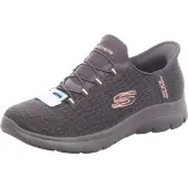 SKECHERS Baskets pour femmes SLIP-INS SUMMITS C Noir-Rose-Or, couleur : noir, taille EU : 37½