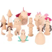 TickiT Figures de fantaisie en bois - set de jouets magiques 10 pièces