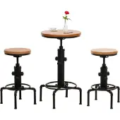 Mendler Ensemble de table de bar -N23 (3 pièces)