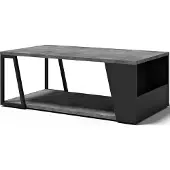 Temahome Table basse béton et noir, 100 x 55 x 36
