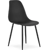 Leobert Chaise WAT noire / pieds noirs x 1