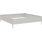 vidaXL Lit surélevé 100x100x26 cm acier inoxydable
